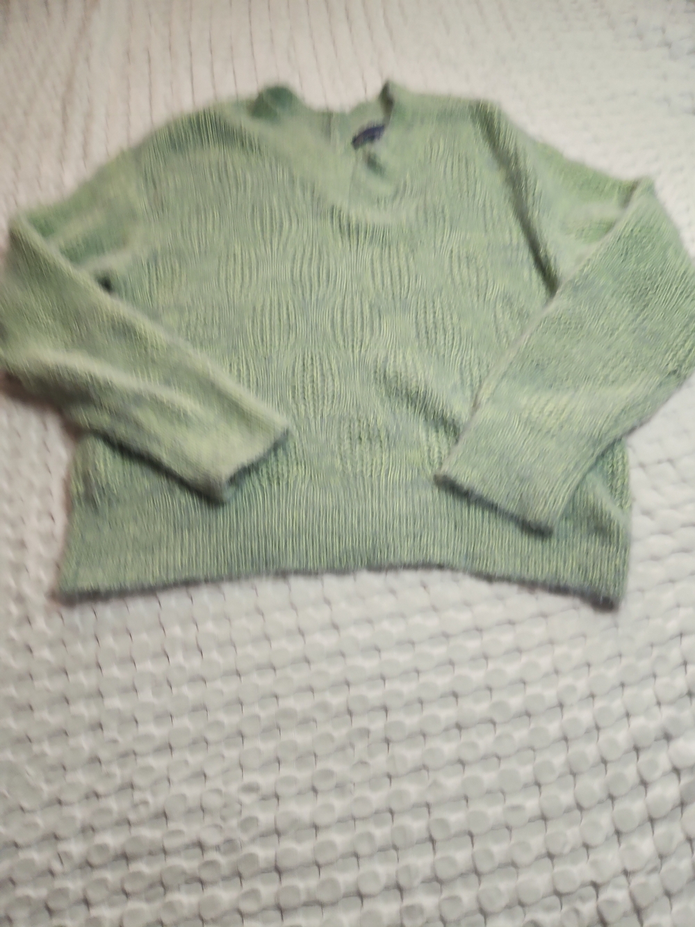 Democracy Light Green Crewneck Knit Sweater